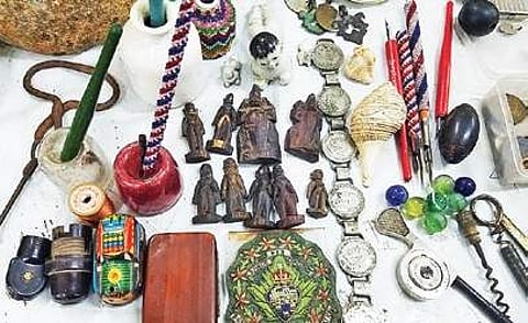 Some of his antique collections