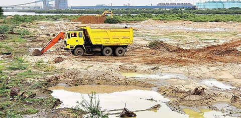 A view of the eco-sensitive Ennore creek, where Kamarajar port officials have allegedly dumped tonnes of dredging material illegally | File photo