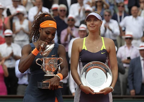 WTA stars Serena Williams (R) and Maria Sharapova (File | AP)