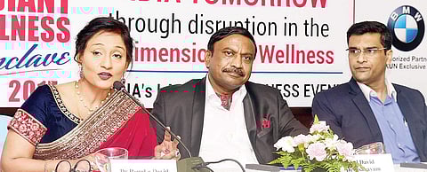 Col David Dehasahayam, Dr Renuka David and Rajiv Chelladurai at the event