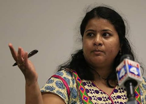 Sunayana Dumala managed to regain her residency status as she lost it after the assassination of her husband Kuchibhotla. (File | AP)