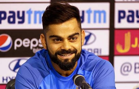 Indian cricket team captain Virat Kohli smiles during press conference in Chennai, India, Saturday, Sept. 16, 2017.|AP