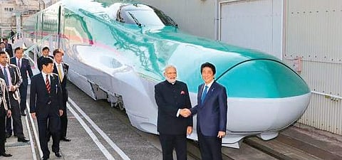 Narendra Modi with Shinzo Abe