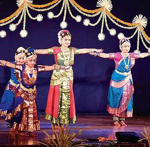 Students performing at the Selangai Pooja |Photo: Martin Louis