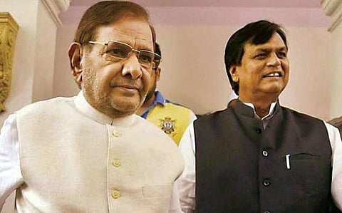 Rebel JD(U) lawmakers Sharad Yadav and Ali Anwar (File | PTI)