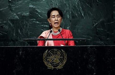 Myanmar's leader Aung San Suu Kyi. (Photo | AFP)