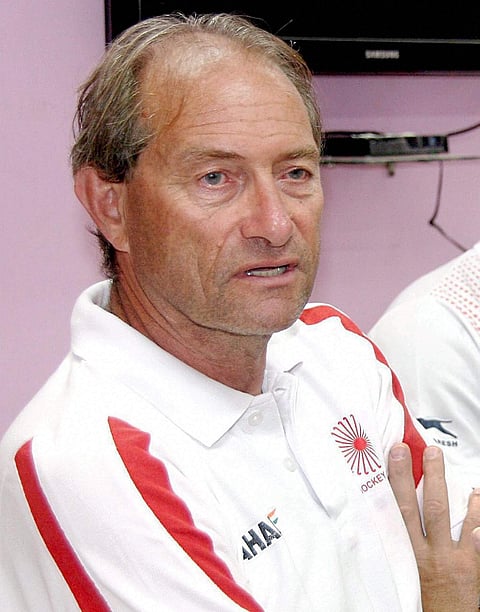 Roelant Oltmans who was sacked as the chief coach of men's hockey team by the Hockey India on Saturday.|PTI