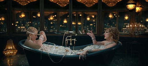 The talk show host made a surprise appearance in Taylor Swift's music video for 'Look What You Made Me Do,' in a version released by the TV host on her show.