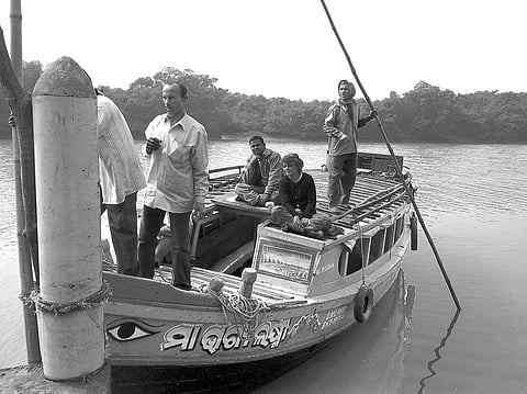 A tourist enjoying boat ride in Bhitarkanika | Express