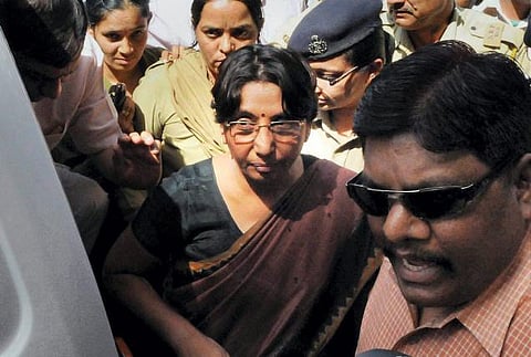 BJP leader Maya Kodnani, an accused in the 2002 Naroda Gam massacre case.| (File)
