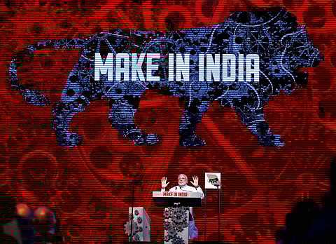 PM Narendra Modi at Make in India conclave. | PTI