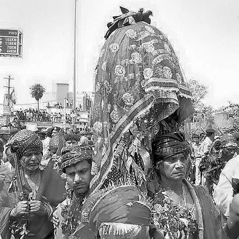 File picture of Chatar Yatra of Goddess Manikeswari