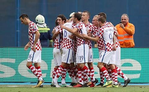 Croatia during their contest against Kosovo (AFP)