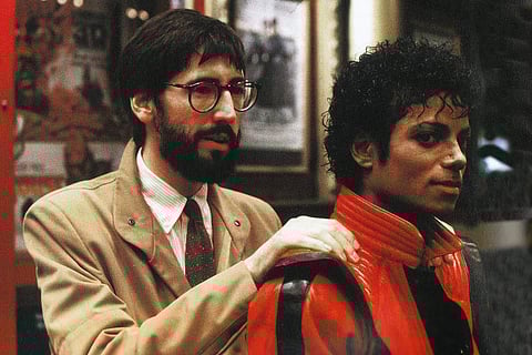 Director John Landis and Michael Jackson during the filming of 'Thriller'. (Photo | Epic/CBS Records)