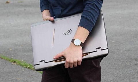 The gaming laptop comes with the 'ROG Gaming Center' portal that contains options such as monitoring and fine-tuning system components among others | Photo: Twitter/WindowsArea