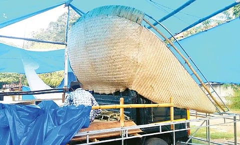 The float prepared by Farm Information Bureau on behalf of the Agriculture Department for the Onam pageantry | Express