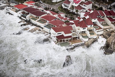 A few of the homes that remained intact in the aftermath of Hurricane Irma, in St. Maarten. (Gerben Van Es/Dutch Defense Ministry via AP)