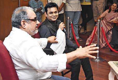 Director Bharath Bala and music director A R Rehman during an event at the Madras School of Economics in the city on Friday | Ashwin Prasath