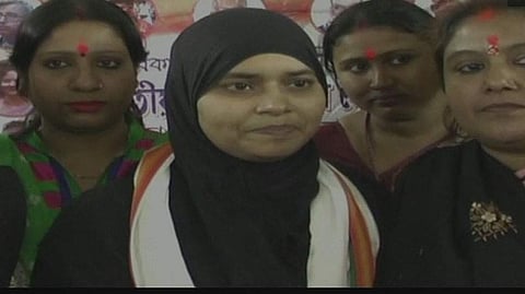 Ishrat, who was divorced over the phone by her husband from Dubai in 2014 after he uttered 'talaq' thrice, was one of the petitioners in the triple talaq case. (ANI)