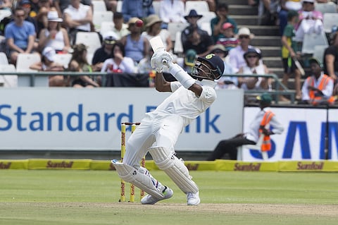 Indian all-rounder Hardik Pandya bats in first Test against South Africa (File | AP)