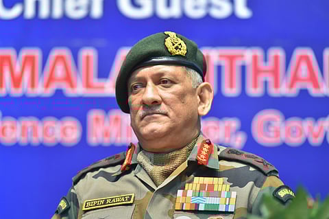 Army chief General Bipin Rawat at the inauguration of Defence Research and Development Organisation DRDO workshop in New Delhi on Friday. | PTI