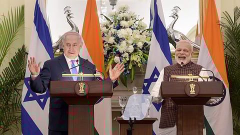 Prime Minister Narendra Modi and his Israeli counterpart Benjamin Netanyahu