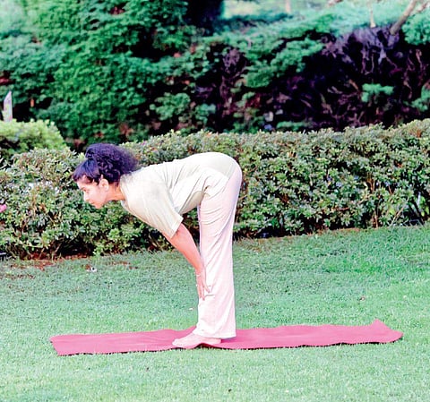 Adjust minor case of slip disc with this mountain pose