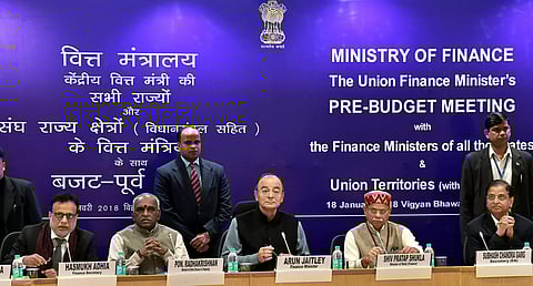 Union Finance Minister Arun Jaitley during a Pre-Budget meeting with the State Finance Ministers in New Delhi on Thursday | PTI Photo