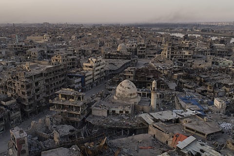 Three years of war devastated much of northern and western Iraq. Baghdad estimates $100 billion is needed nationwide to rebuild. Local leaders in Mosul, the biggest city held by IS, say that amount is needed to rehabilitate their city alone. (Photo | AP)