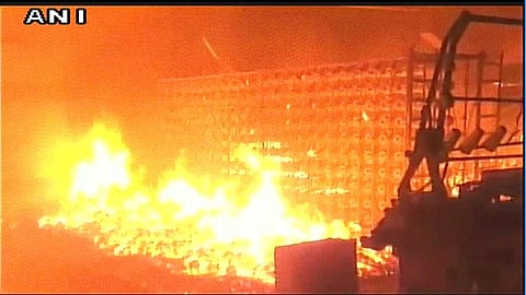 Maharashtra: Fire broke out at a factory in Bhiwandi's Babla Compound, last night, has now been doused. | ANI