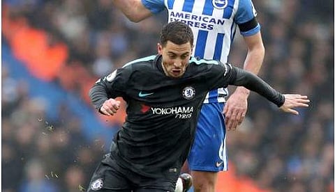 Chelsea's Eden Hazard in action against Brighton | AP