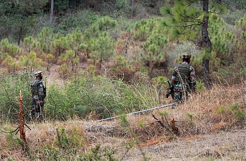Indian Army soldiers patrol near the Line of Control. (PTI file image used for representation only)