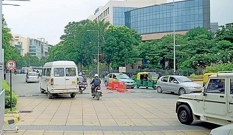 Traffic inside the Manyata Tech Park