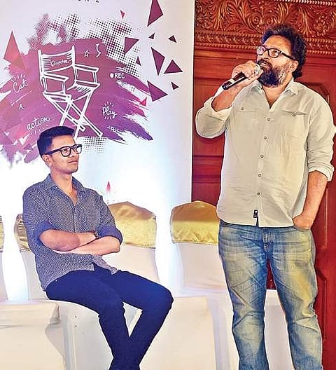 Filmmakers Karthick Naren and Ram at the event