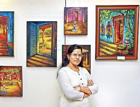 Doors to tradition, on canvas