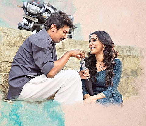 Udhayanidhi Stalin and Parvatii in 'Nimir'.