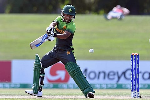 Left-handed Zaryab compiled a cautious but attractive 111-ball unbeaten knock, with five fours, that took two-time champions Pakistan to their target of 190 in 47.5 overs. | Twitter @cricketworldcup