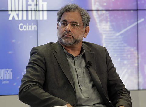 Pakistan Prime Minister Shahid Khaqan Abbasi attends a panel at the World Economic Forum meet (File | AP)
