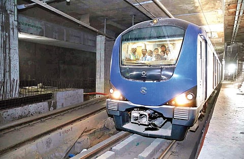 CMRL trial run between Nehru Park and Chennai Central on Friday | Express