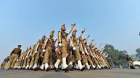PTI file photo of ITBP marching.