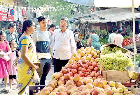 The market area in Vijayanagar where the underground market is proposed | JITHENDRA M