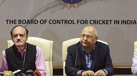 BCCI acting president CK Khanna, left, with acting secretary Amitabh Choudhary (File|PTI)