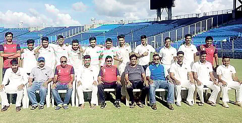 File picture of the Mumbai under-19 team with Prithvi Shaw (sitting, extreme right) among the players