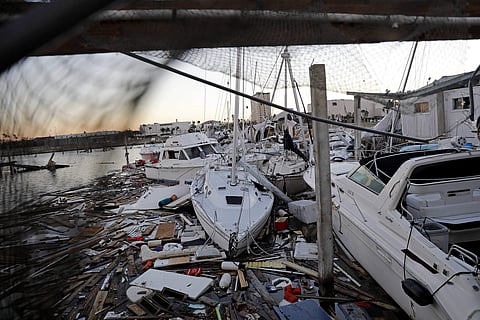 Damaged boats sit among debris in a marina in the aftermath of Hurricane Michael in Panama City, Fla. (Photo | AP)