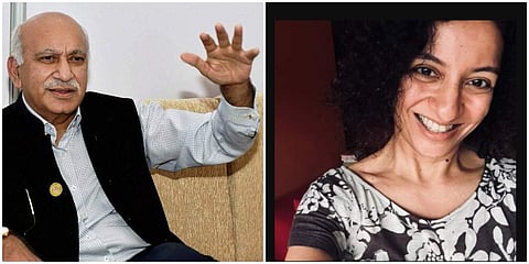 Journalist Priya Ramani levelled allegations of sexual misconduct against Union minister MJ Akbar. (Photos | PTI/Twitter)