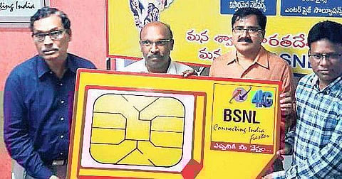 CGMT, AP Circle, BSNL, A Purnachandra Rao launching 4G services at BSNL Bhavan on Monday | Express