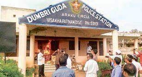 IG of APSP Battalions RK Meena suspended RSI Sambasiva Rao and Officer Commander (OC) Samparna Rao. | Express Photo Services