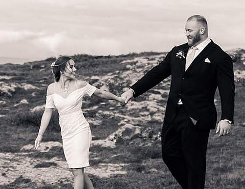 Hafþor Julius Bjornsson and Kelsey Henson (Photo | Instagram)