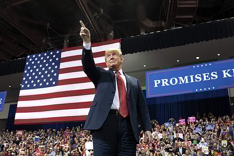 President Donald Trump makes his second visit to Minnesota, with a rally on Thursday, Oct. 4, 2018, in Rochester, Minn. (Photo | AP)