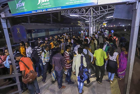 Passengers at a platform at Santragachi Station where a stampede took place in Howrah district of West Bengal October 23 2018. | PTI